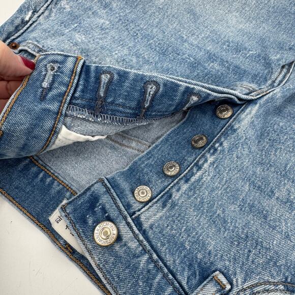 Abercrombie & Fitch Jean Shorts Womens 27 /4 Dad Short High Rise Curve Love - Picture 4 of 7